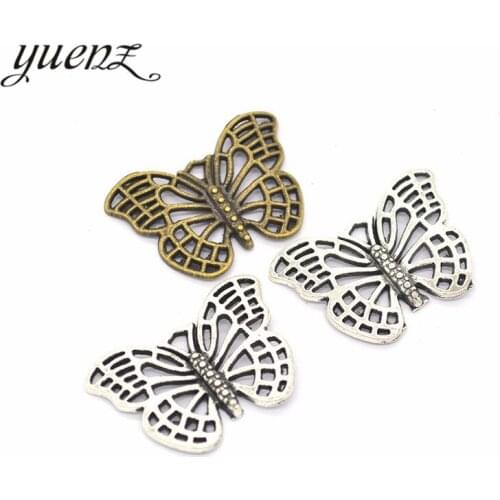 YuenZ 10pcs Antique Tibet Silver color Butterfly Charms Pendant DIY Jewelry Making Necklace Accessories 26*18mm D206