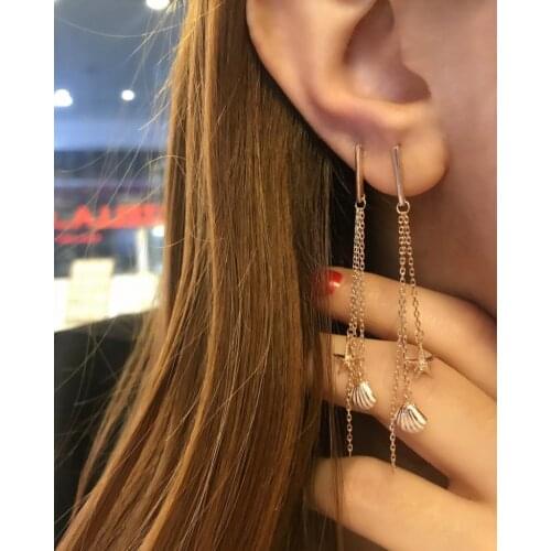 STELA OYSTER ZİNCİR EARRINGS