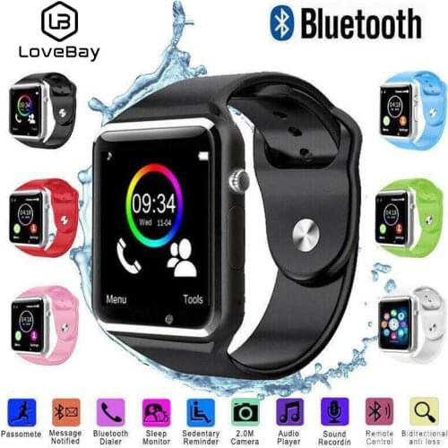 A1 Smart Watch 2021 Smart watch Bluetooth call SIM card Watch Support for Apple HUAWEI Xiaomi Android iOS for Kids Smart Watch