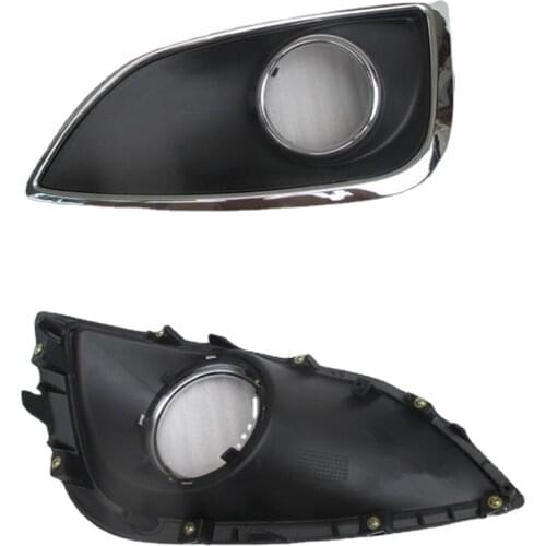 Soarhorse For Hyundai IX35 chrome Front bumper Fog Lamp Light Cover frame