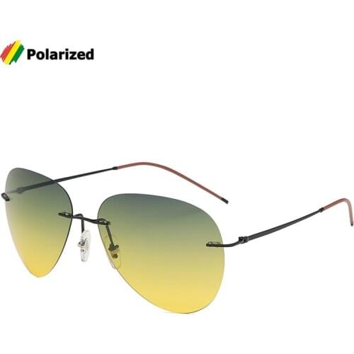 JackJad Ultralight Titanium Polarized Rmless Pilot Style Sunglasses Men Driving Fish Brand Design Sun Glasses Oculos De Sol 021