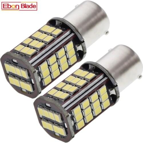Pair 6v 6 Volt 1156 BA15S P21W Led Light 2835 56SMD Backup Reverse Turn Signal Bulb Lamp DRL Scooter Motorbike Car Styling White