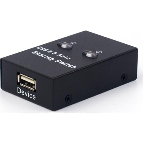 2 Port USB Switch Splitter Usb2.0 Hub Two Computer Peripherals Sharing Printer Mouse Office Home Use