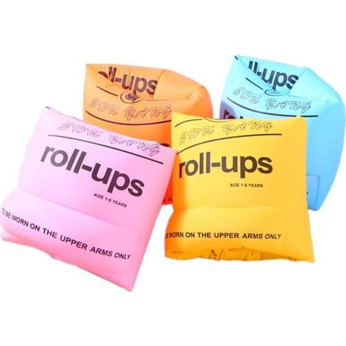 2 Pcs Swimming Arm Ring Foldable PVC Adult Child Inflatable Swim Pool Swimming Arms Ring Circle Float Water Air Sleeves Circle