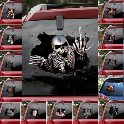 3D CHICKEN/CAT/DOG CAR STICKER Cartoon Car Styling Wall Home Glass Window Door Laptop Truck Vinyl Decals