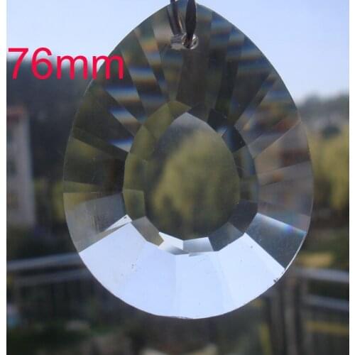 40pcs/lot 76mm Fine Crystal Lighting Accessories Turtle Piece Shape Suncatcher Crystal Prisms Glass Trimming Pendant