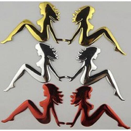 50 pieces /lot) Wholesale 3d PVC mermaid Car Emblems Badge Bumper Stickers Personalized Funny decals