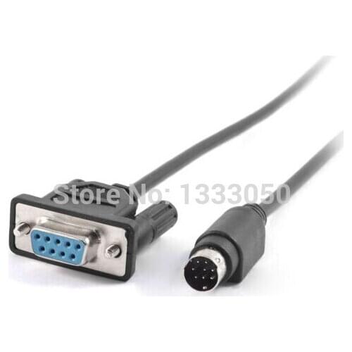 9.8Ft 8P Mini Din to RS422 PLC Programming Cable for Delta DVP/EasyView TK6070