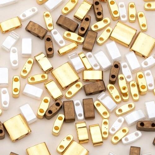 Bracelet Accessories Japan Miyuki Tila Beads Two-hole Mixcolor For Handwork Diy Jewelry 5g/bag Bohomain