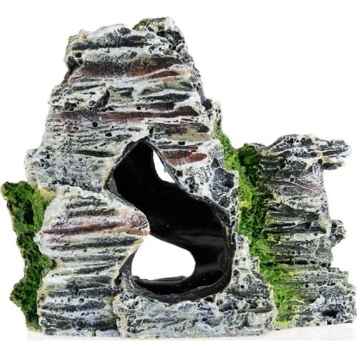 Mountain View Aquarium Rock Cave Tree Bridge Fish Tank Ornament Rockery Decor