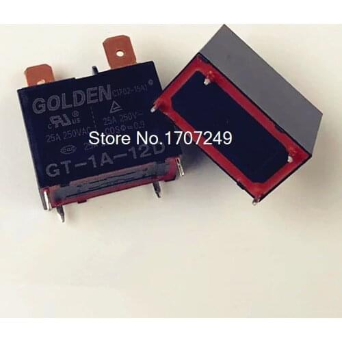 Free shipping 50pcs/lot new original GOLDEN relay GT-1A-12D Water heater air conditioner special relay 12VDC 25A 250V 4Pin
