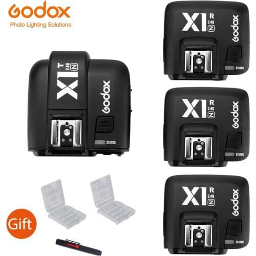 Free DHL!!Godox X1N TTL 2.4 G Wireless Transmitter + 3 x Receiver Kit For Nikon D800 D3X D3 D2X D2H D1H D1X D700 D300 D200 D100