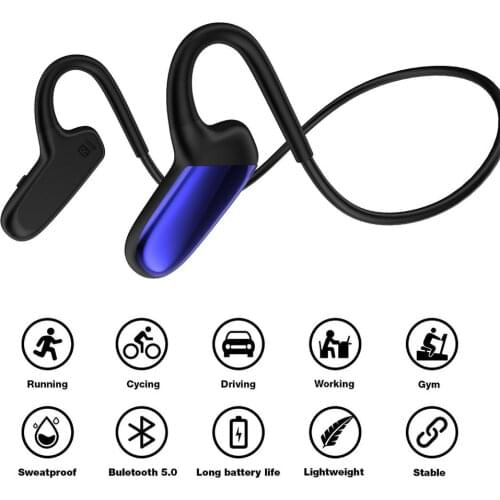 Bluetooth Wireless Sports Earphone IPX5 Headset Bone Conduction Headphones Stereo Hands-free With Microphone MP3 Music Player