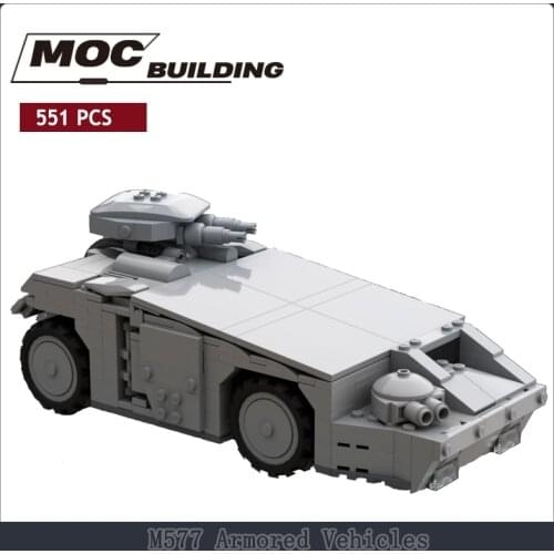 Kids Toy Gift M577 Military Series Armoured Vehicle MOC Building Block Film Assembly Model