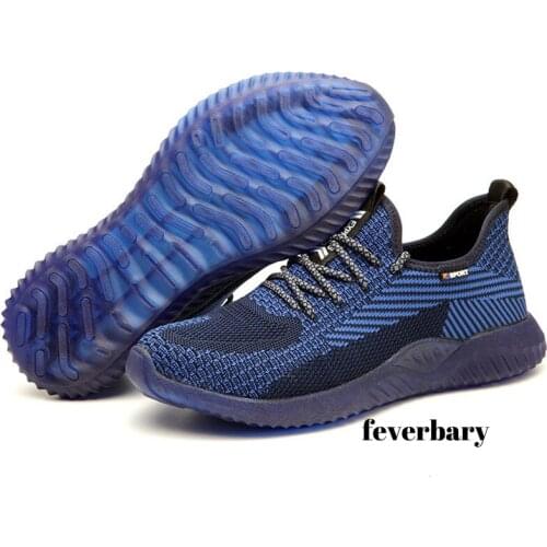 Feverbary Indestructible Men Women Steelhead Steel Toe Safety Shoes Boots Anti-puncture Sneakers Breathable Work Shoes