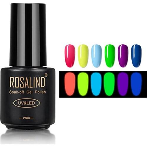 Nail Art Fluorescent Glue New Luminous Gel Polish Glitter Nail Art UV Gel Colored Nail Polish Pure Color Gel Nail Halloween Deco