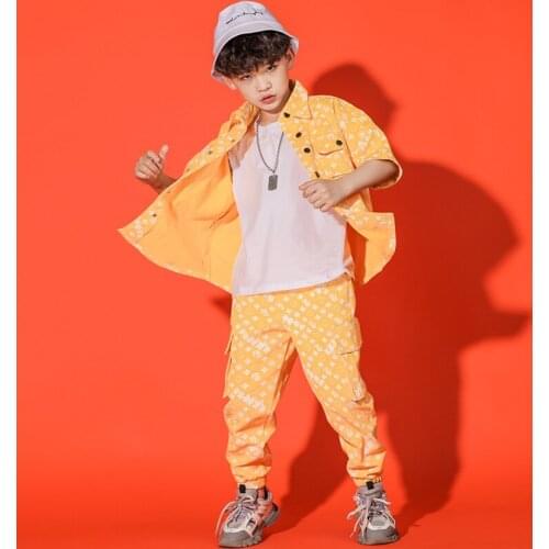 Children Hip Hop Clothing Dance Costumes for Girls Boys Competition Dancing Costumes Jazz Ballroom Dancewear T Shirt Pant LJ