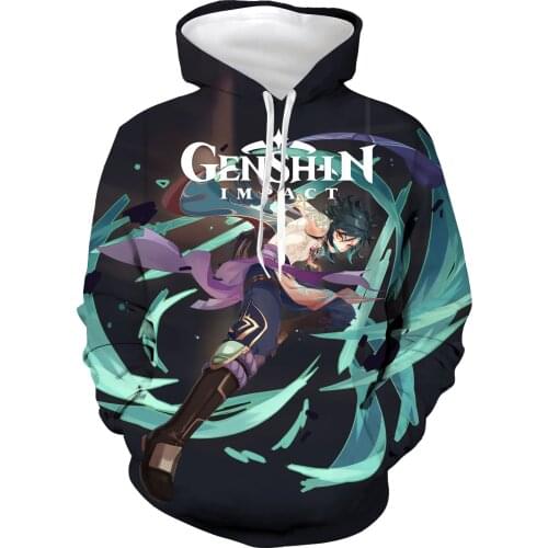 Game Genshin Impact Cosplay Klee Xiao Venti Paimom Amine 3D Digital Printing Men Women Casual XXS-6XL Hooded Sweater