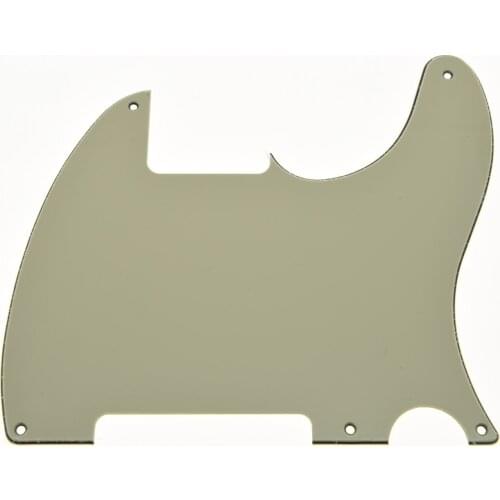 KAISH 5 Hole TL Style Blank Pick Guard Scratch Plate No Pickup Hole Light Cream