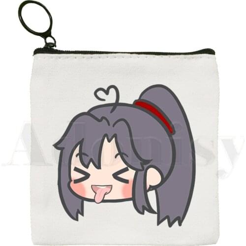 Anime Mo Dao Zu Shi Wei WuXian Lan Wangji Coin Purse Illustration Key Case Simple Small Cloth Bag New Creative Coin Purse