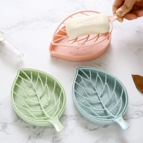 Creative Leaf Soap Box for Bathroom Double Layer Large Drain Soap Box Toilet Soap Box bathroom shelves