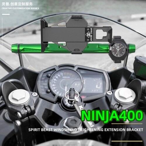 Spirit Beast Motorcycle Windshield Extension Bracket Deflector WindScreen Mount Phone GPS Bracket for Kawasaki Ninja 400