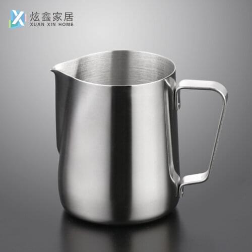Stainless Steel Garland Cup Coffee Garland Cylinder Thicken Coffee Pot Milk Frothing Jug 200/350/600/1000ML Coffee Utensils
