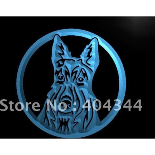 LB688- Scottish Terrier Aberdeen Scottie Dog Light Sign home decor crafts
