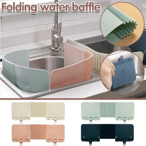 New Arrival Kitchen Sink Water Splash Guards with Sucker Waterproof Screen for Dish Fruit Vegetable Washing Anti-water Board#p30