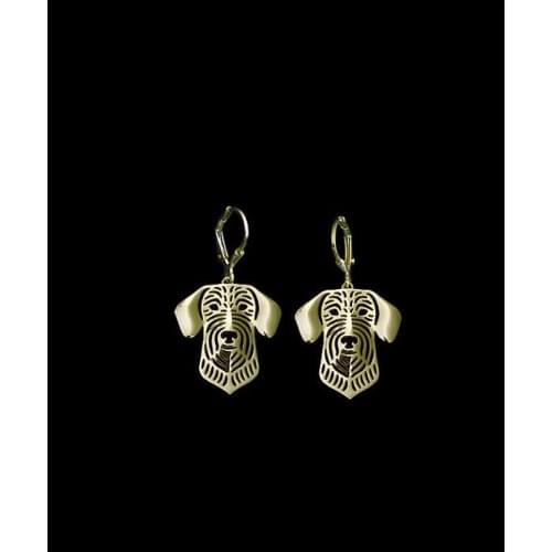 Wholesale Unique Handmade Hiphop Style Wire Haired Dachshund Earrings Girl Gift Earrings--12paris/Lot