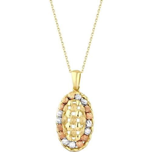 14k Oval Doric Necklace W4N28165