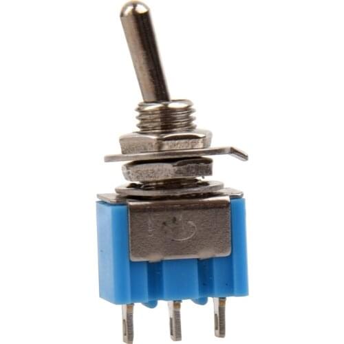 AC 250V/3A 120V/6A ON-OFF 2 Position SPDT Self Locking Toggle Switch 5 Pcs