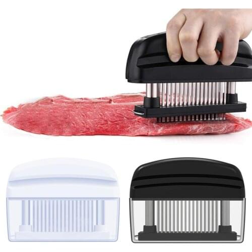 Professional 48pcs Needles Stainless Steel Meat Tenderizer Kitchen Cooking Tools Tender Meat Hammer Mallet Meat Tool for Kitchen