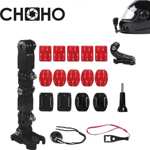 Adjustment Base Helmet Chin Mount Riding Belt Head for gopro hero 9 8 7 6 xiaomi yi 4k sjcam DJI OSMO Action Camera Accessories