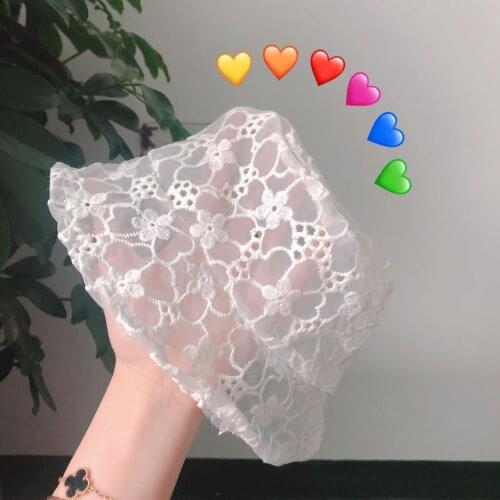 Girls' fishermans hat new summer girls' breathable beach holiday lace flower mesh hat baby hat