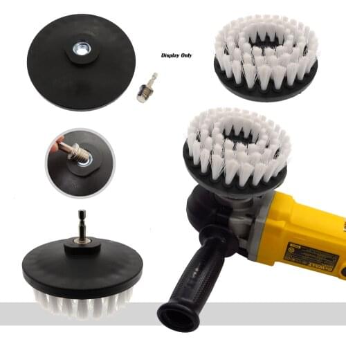 Drill Brush Car Detailing Bristle Power Scrubber Brush 5 Inch Hollow For Cleaning Auto Boat Seat Carpet Upholstery and Shower