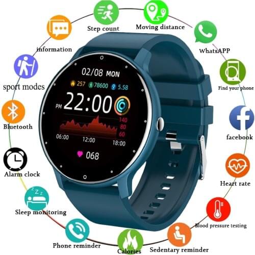 LIGE 2021 New Smart Watch Men Sports Heart Rate Blood Pressure Waterproof Call Reminder Men Smartwatch IOS Android Часы Mужские