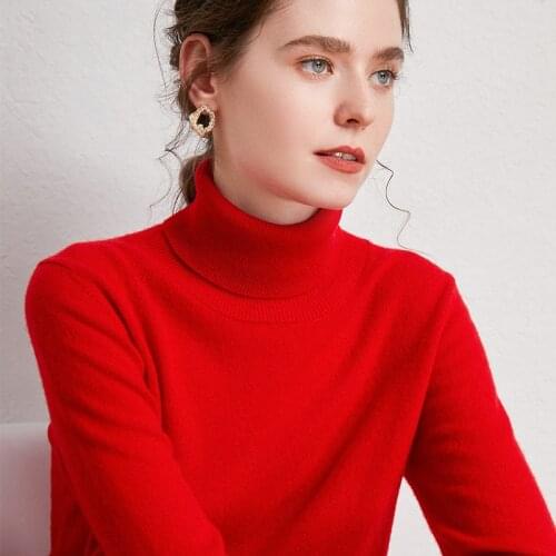 Zocept Winter Wool Sweater Womens Casual Turtleneck Soft Warm Solid Clothing Tops Merino Wool Knitted Pullovers Female Jumpers