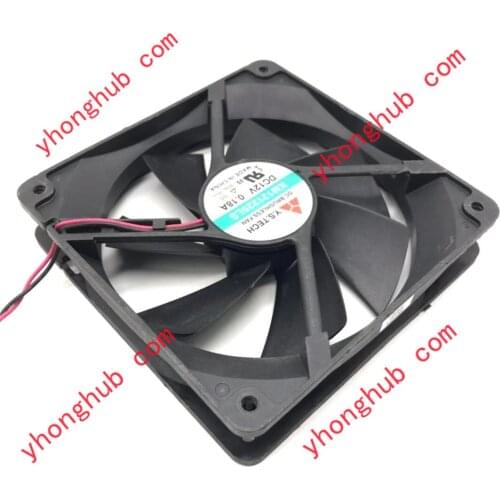 Y.S TECH KM121225LS DC 12V 0.18A 2-Wire 120x120x25mm Server Cooling Fan