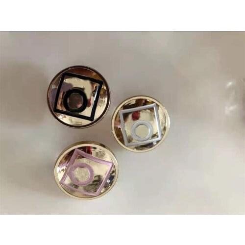 High-end metal buttons fashion 10 pieces a lot gold black white pink square figure buttons clothes jewelry accessories buttons