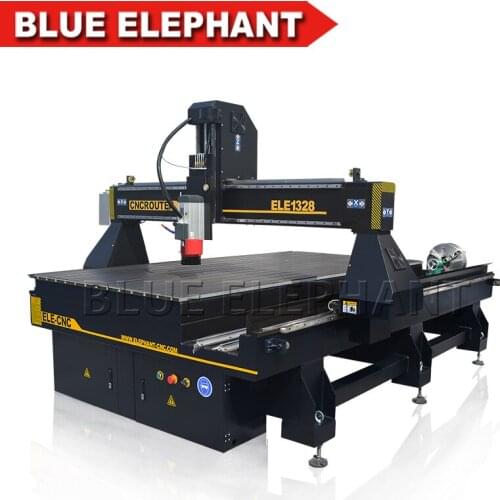 High speed larger and professional woodworking advertising 4 axis cnc router 1328 machine made in China