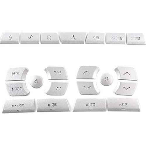 21 PCS Car Central Control Air Conditioning Multimedia Volume Button Stickers Cover Trim for XF 2012-2015 Accessories