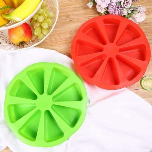 8 Cavity Cake Mold Non-Stick Microwave Baking Pan Tray DIY Eco-Friendly Silicone Baking Mold Kitchen Pizza Making Mould