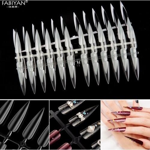 Nail Art Acrylic Practice Salon Card Long Stiletto Sharp Display Board Showing Shelf False Polish UV Gel Palette 240 Tips/set