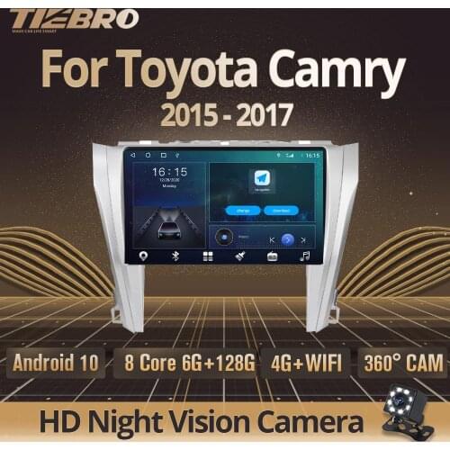 TIEBRO 2 Din Android 10.0 Car Radio For Toyota Camry 2015-2017 Car Multimedia Video Player Navigation GPS NO 2Din DVD Player