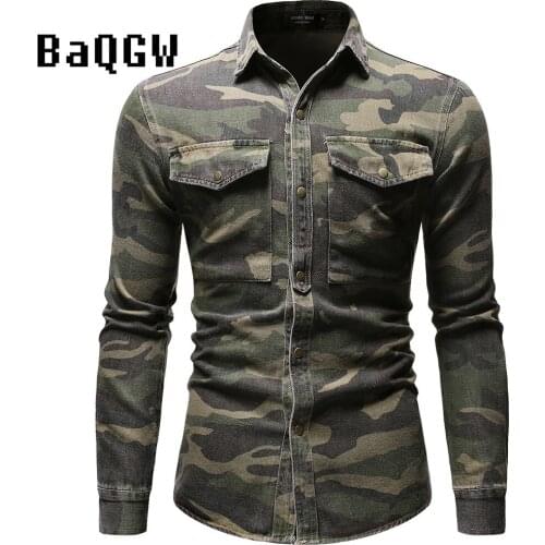 Мужские джинсовые рубашки BAQGW China At AliExpress