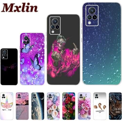 For VIVO V21 Case New Fashion Patterns Slim Soft TPU Phone Cover For VIVO V21 V 21 2021 VIVOV21 Coque Fundas Butterfly 6.44 inch