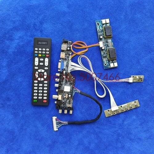 DVB digital 4CCFL drive board kit fit LTM230HP01/LTM230HT01/LTM215HT02/CLAA215FA01 USB+VGA+AV screen 1920*1080 LVDS 30-Pin