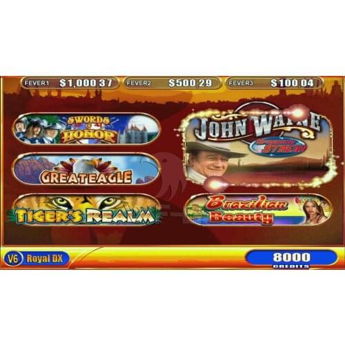 V6 multi game jackpot link WMS cheaper board John Wayne Royal DX 5 in 1