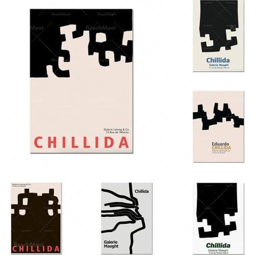 Eduardo Chillida, geometric, abstract, Spain, poster, retro, museum poster, office decoration